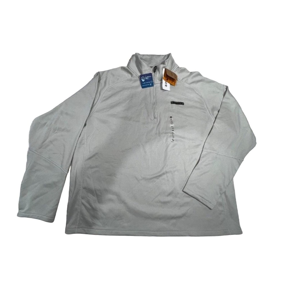 Timberland Pullover Turbo-quick dry Fleece Microfiber 1/4 zip Gray men's 2XL - Picture 2 of 5